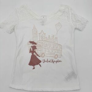Disney Mary Poppins United Kingdom Lace Sleeve Top – XS